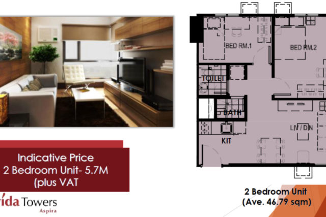 Avida Towers Aspira: 2 Bedroom – As Is, Where Is